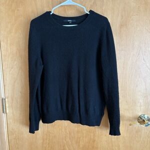 Quince 100% Mongolian Cashmere Crewneck Sweater Black Size L Women's Pullover